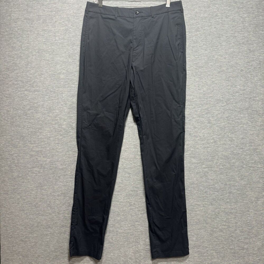 HILL CITY Men's Everyday Tech Pant Size 32x34 Black Water Repel Stretch Chino